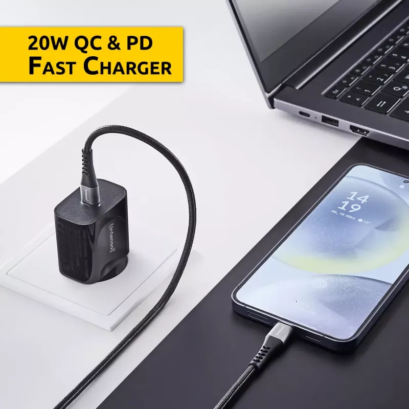 Fuente de alimentación Intenso W20C 20W USB-C negra