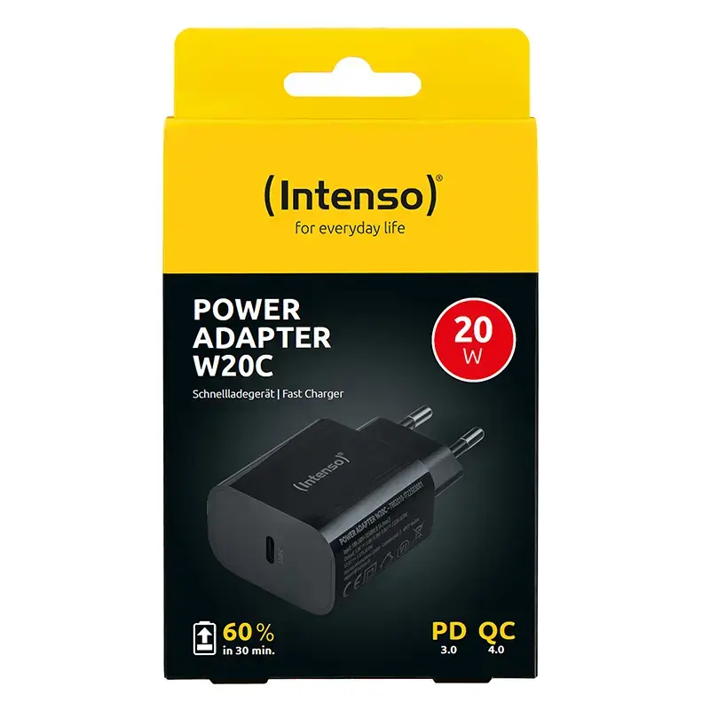 Fuente de alimentación Intenso W20C 20W USB-C negra