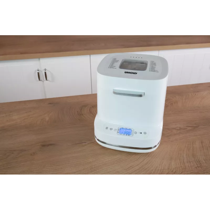 Máquina de pan Unold Esge Backmeister Bernd 68120 — 550 W, peso máx. del pan 1 kg, blanca, carcasa de plástico