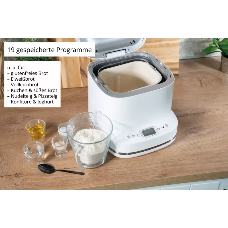 Máquina de pan Unold Esge Backmeister Bernd 68120 — 550 W, peso máx. del pan 1 kg, blanca, carcasa de plástico
