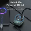Cargador de coche Vention 3 puertos USB (USB-C + 2× USB-A) 30W/18W/5W negro