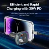 Cargador de coche Vention 3 puertos USB (USB-C + 2× USB-A) 30W/18W/5W negro