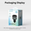 Cargador de coche Vention 3 puertos USB (USB-C + 2× USB-A) 30W/18W/5W negro