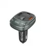 Cargador de coche Vention 3 puertos USB (USB-C + 2× USB-A) 30W/18W/5W negro
