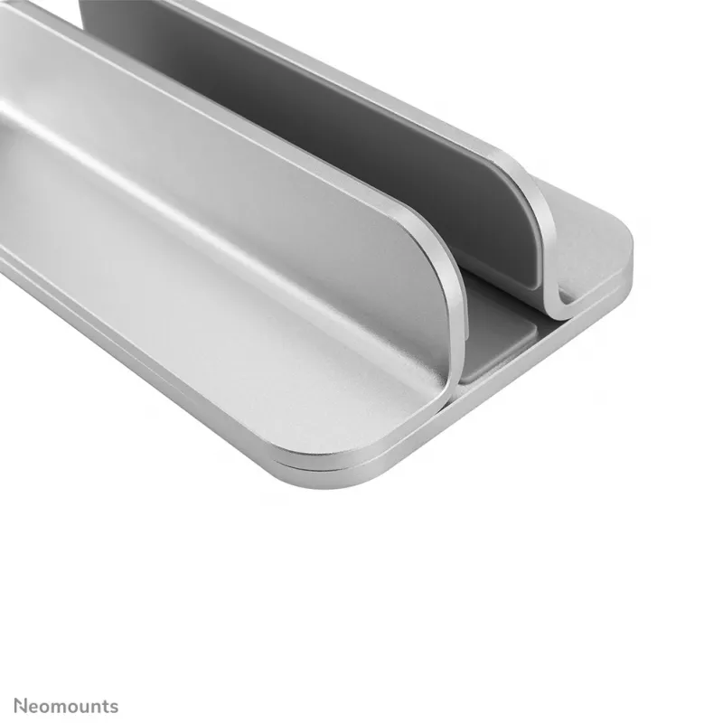 Neomounts NSLS300SILVER soporte vertical para portátil, 11–17 pulgadas, máx. 5 kg, aluminio, ajuste de altura 42 mm, ajuste de anchura 150 mm, ajuste de profundidad 92 mm, plata