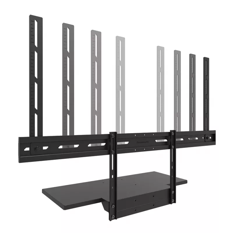 Kit de bandeja para teclado Neomounts AV40-500BL para pantallas de 43–110 inch, VESA hasta 600x400, carga máx. 2,5 kg, 900×279×640 mm
