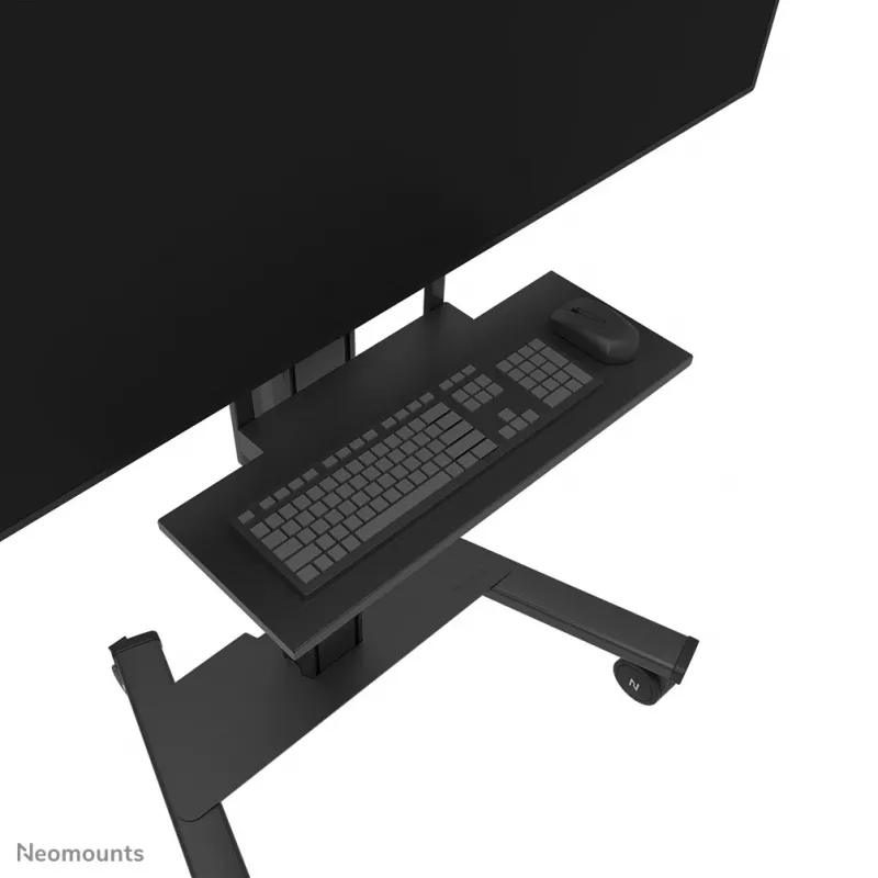 Kit de bandeja para teclado Neomounts AV40-500BL para pantallas de 43–110 inch, VESA hasta 600x400, carga máx. 2,5 kg, 900×279×640 mm