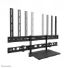Kit de bandeja para videobar y portátil Neomounts AV60-500BL para pantallas de 43–110 inch, VESA hasta 600x400, carga máx. 8 kg, ancho 900 mm