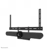 Kit de bandeja para videobar y portátil Neomounts AV60-500BL para pantallas de 43–110 inch, VESA hasta 600x400, carga máx. 8 kg, ancho 900 mm