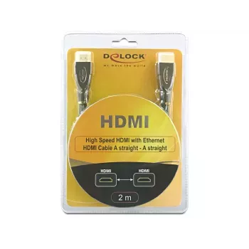Cable HDMI DeLOCK 2 m AM/AM negro