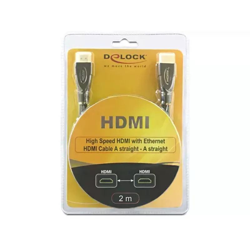Cable HDMI DeLOCK 2 m AM/AM negro
