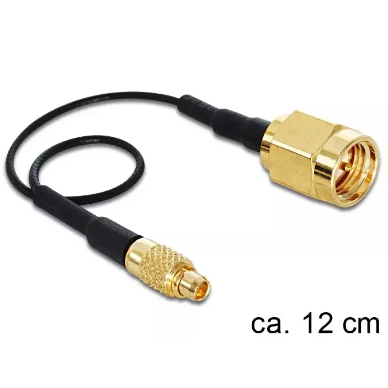 Cable coaxial DeLOCK 88471 0,12 m MMCX SMA dorado negro