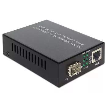 Conversor de medios DeLOCK 1000Base-T a SFP 1000 Mbit/s negro