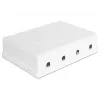 DeLOCK 86208 Caja Keystone de superficie, 4 puertos, blanco