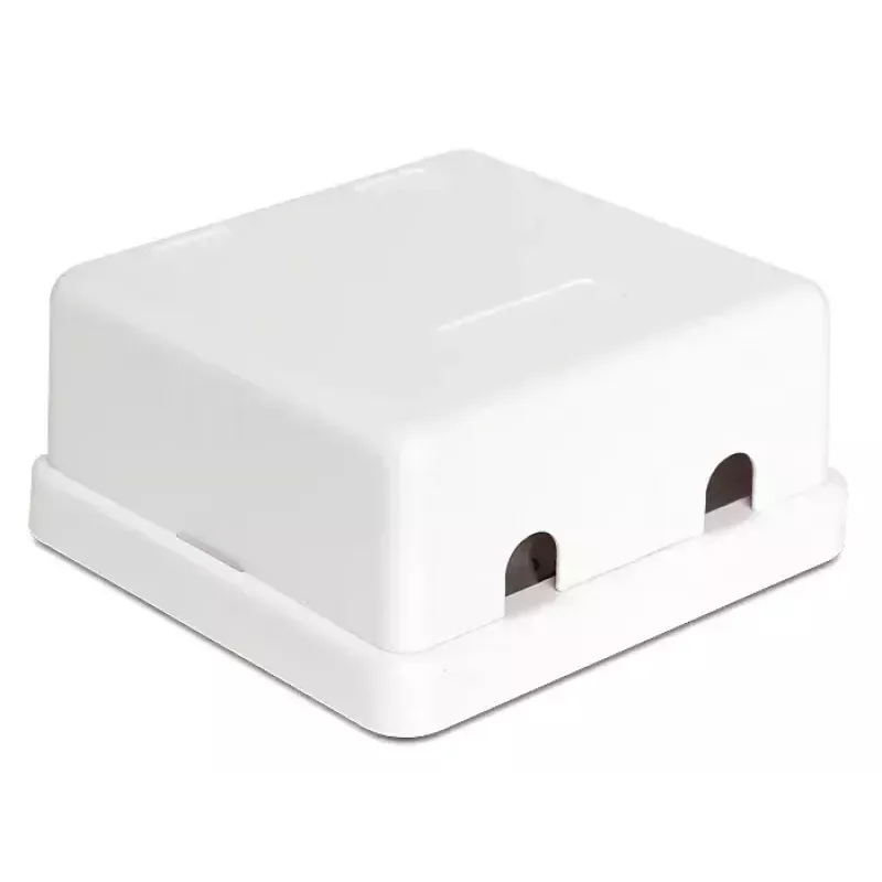 DeLOCK 86207 Caja Keystone de superficie vacía, 2 puertos, blanco