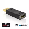 Cable adaptador DisplayPort a HDMI Innovation IT PI150 – DP a HDMI, contactos dorados, negro