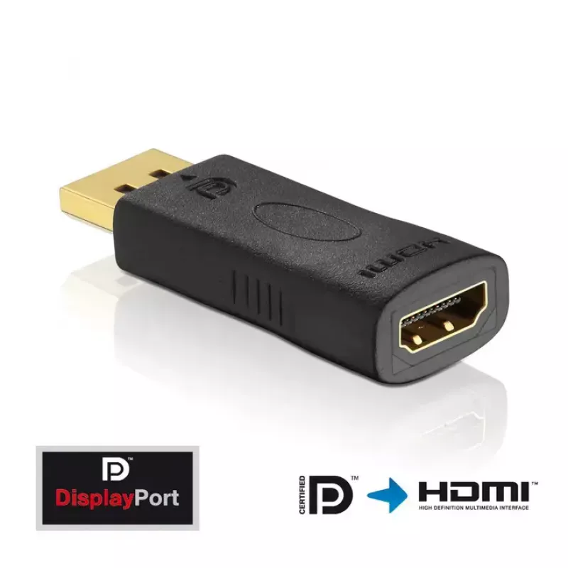 Cable adaptador DisplayPort a HDMI Innovation IT PI150 – DP a HDMI, contactos dorados, negro