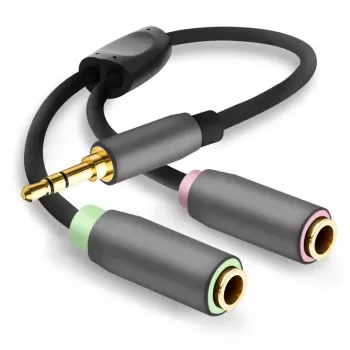 Divisor de audio Helos 288715 negro gris