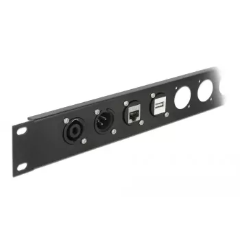 Conector hembra DELOCK 86790 de 6,35 mm negro/plata, 25,2×31,5×31,4 mm