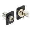 Conector hembra DELOCK 86790 de 6,35 mm negro/plata, 25,2×31,5×31,4 mm