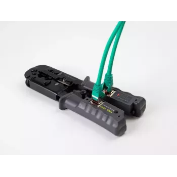 Alicate de crimpar con pelacables y comprobador de red DeLOCK 90510