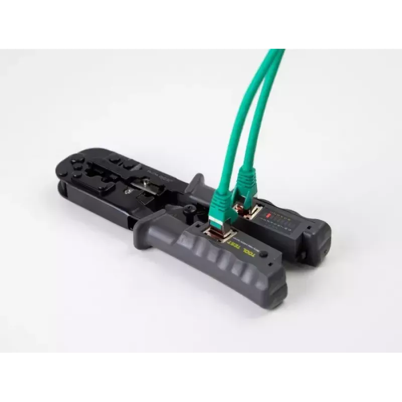 Alicate de crimpar con pelacables y comprobador de red DeLOCK 90510