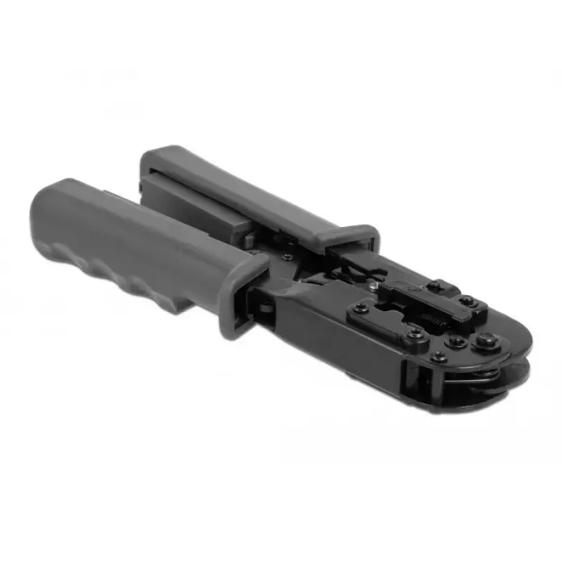 Alicate de crimpar con pelacables y comprobador de red DeLOCK 90510