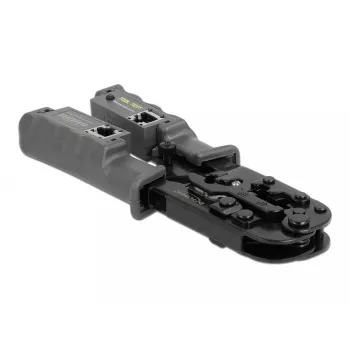 Alicate de crimpar con pelacables y comprobador de red DeLOCK 90510