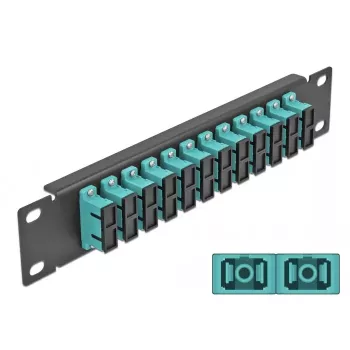 Panel de parcheo de fibra óptica DeLOCK 10