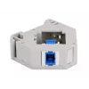 Delock 87164 adaptador para carril DIN con Keystone SC Simplex hembra a hembra, para carril DIN de 35 mm, azul/gris/blanco