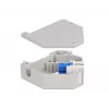 Delock 87164 adaptador para carril DIN con Keystone SC Simplex hembra a hembra, para carril DIN de 35 mm, azul/gris/blanco