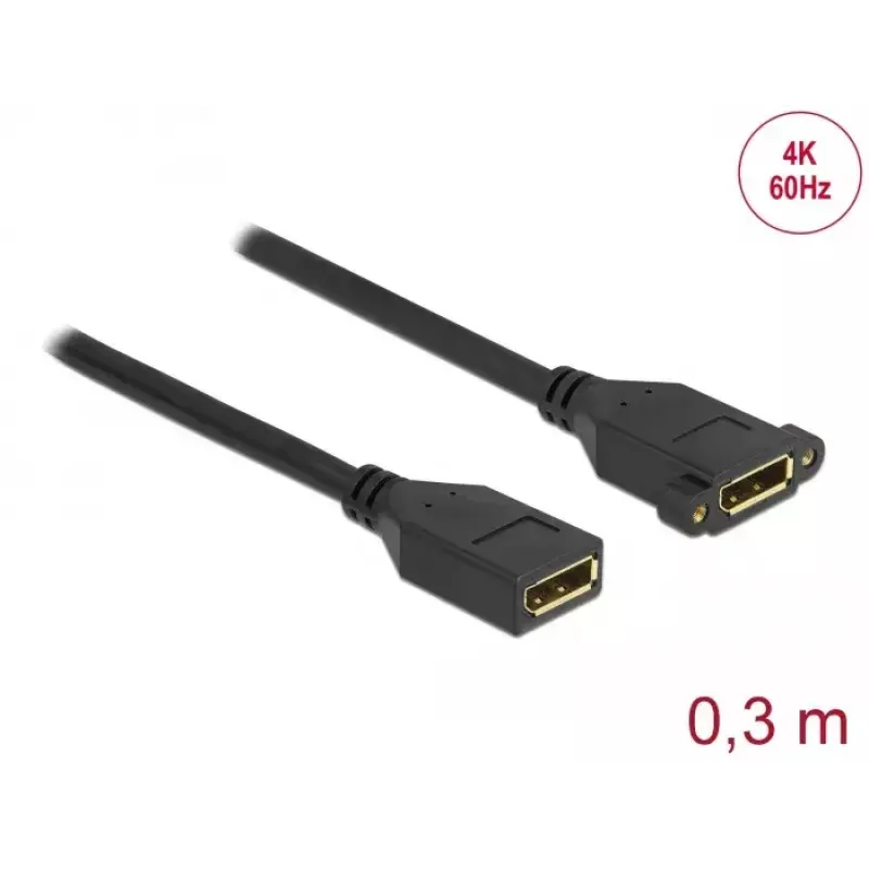 Cable DisplayPort conector hembra a conector hembra para montaje en panel DeLOCK 87099