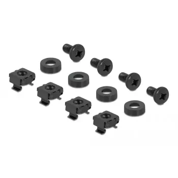 Guía de rack DeLOCK 10 inch panel para carril DIN 1U negro metal