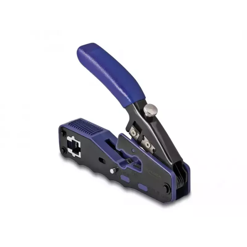 DeLOCK 90577 Alicate de crimpar herramienta de crimpado negro azul ancho 62 mm largo 135 mm alto 20 mm