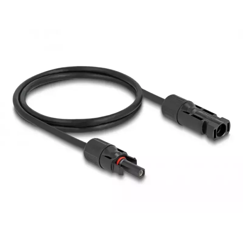 Cable solar DeLOCK DL4 4 mm² conector macho a conector hembra 1 m negro