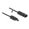 Cable solar DeLOCK DL4 4 mm² conector macho a conector hembra 1 m negro