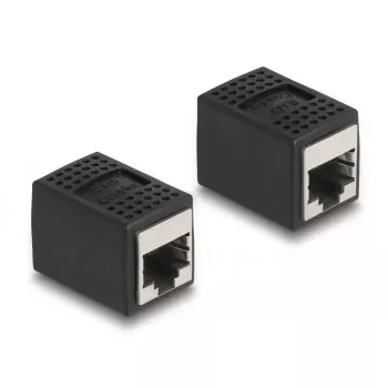 Adaptador DeLOCK conector hembra RJ45 a conector hembra RJ45 Cat.6A negro