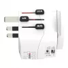 Adaptador de enchufe Skross 61663 Universal blanco 100-250V 2,4A USB