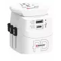 Adaptador de enchufe Skross 61663 Universal blanco 100-250V 2,4A USB