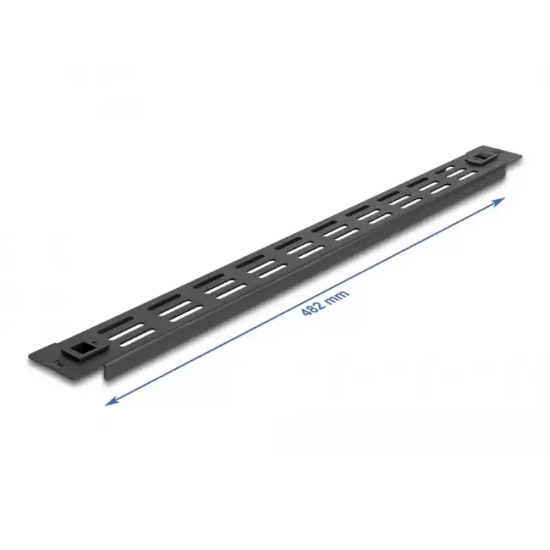 Panel ciego ventilado DeLOCK 19 pulgadas 66985 negro metal 1U