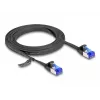 Cable de red DeLOCK RJ45 cable plano de parcheo conector macho a macho Cat.6A 2 m negro
