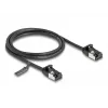 Cable de red DeLOCK RJ45 conector macho a macho Cat.8.1 1 m negro