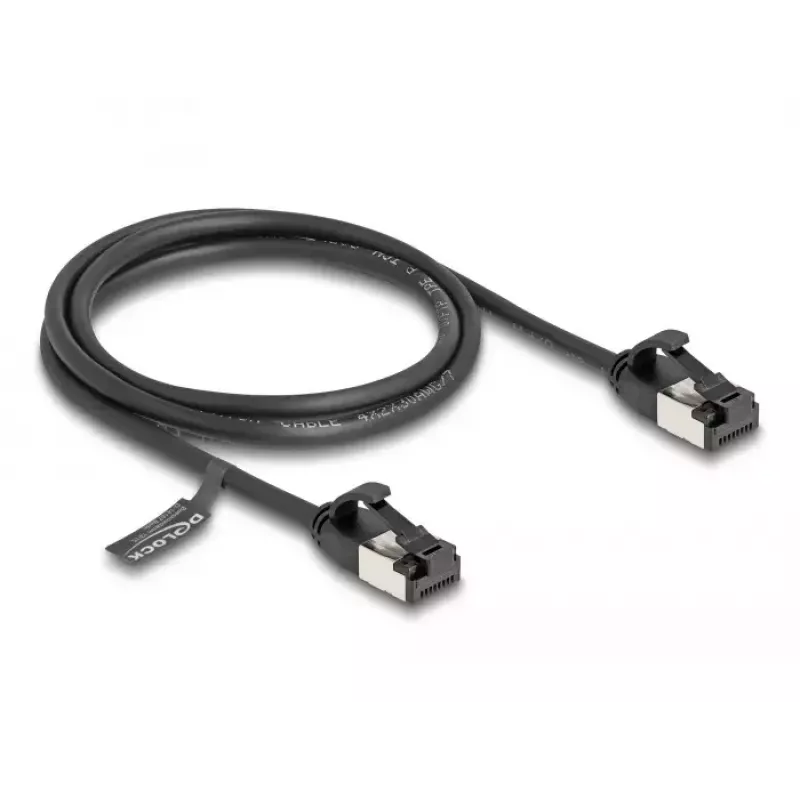 Cable de red DeLOCK RJ45 conector macho a macho Cat.8.1 1 m negro