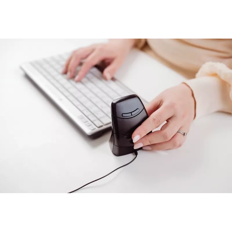 Ratón BakkerElkhuizen DXT 3 inalámbrico, ambidiestro, óptico, RF Wireless, 2400 DPI, negro