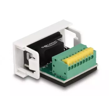 DeLOCK Easy 45 módulo D-Sub 9 polos conector macho a regleta de bornes 22,5 x 45 mm
