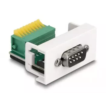 DeLOCK Easy 45 módulo D-Sub 9 polos conector macho a regleta de bornes 22,5 x 45 mm