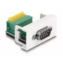 DeLOCK Easy 45 módulo D-Sub 9 polos conector macho a regleta de bornes 22,5 x 45 mm