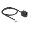 Cable de teléfono DeLOCK conector macho RJ11 a conector hembra RJ45 negro 1 m