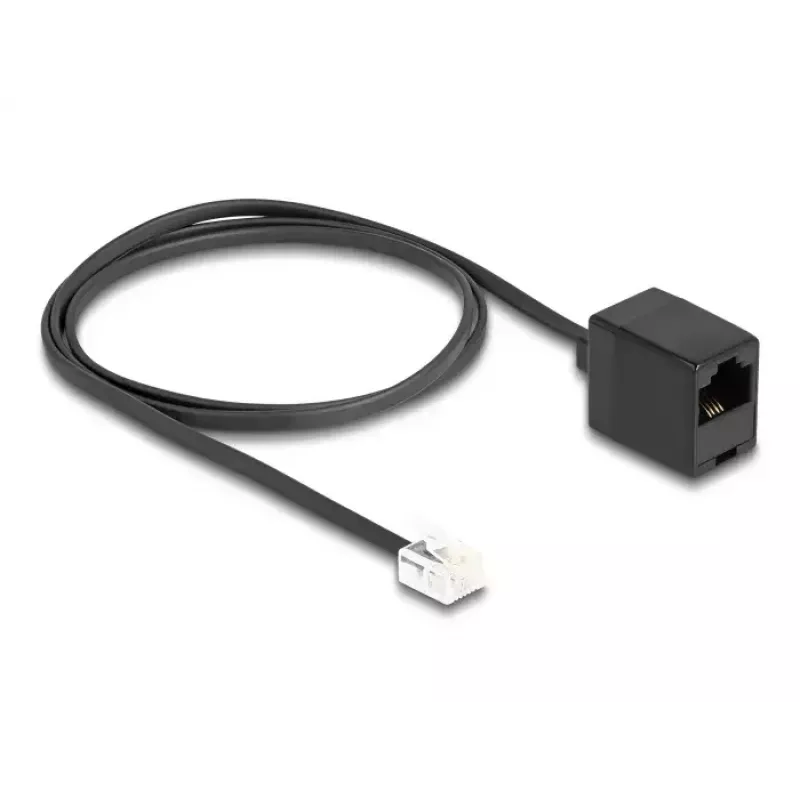 Cable de teléfono DeLOCK conector macho RJ11 a conector hembra RJ45 negro 1 m