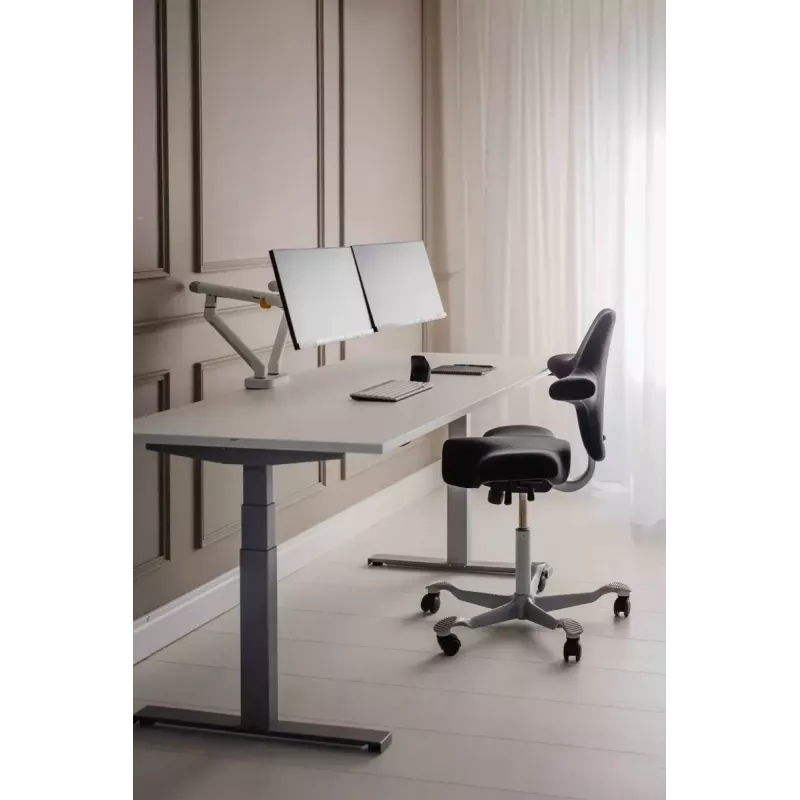 Soporte de mesa BakkerElkhuizen BE Flexible Dual 88,9 cm blanco fijación por pinza 20 kg
